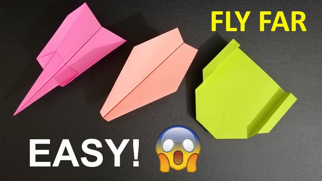 How To Make 5 EASY Paper Airplanes that FLIES FAR