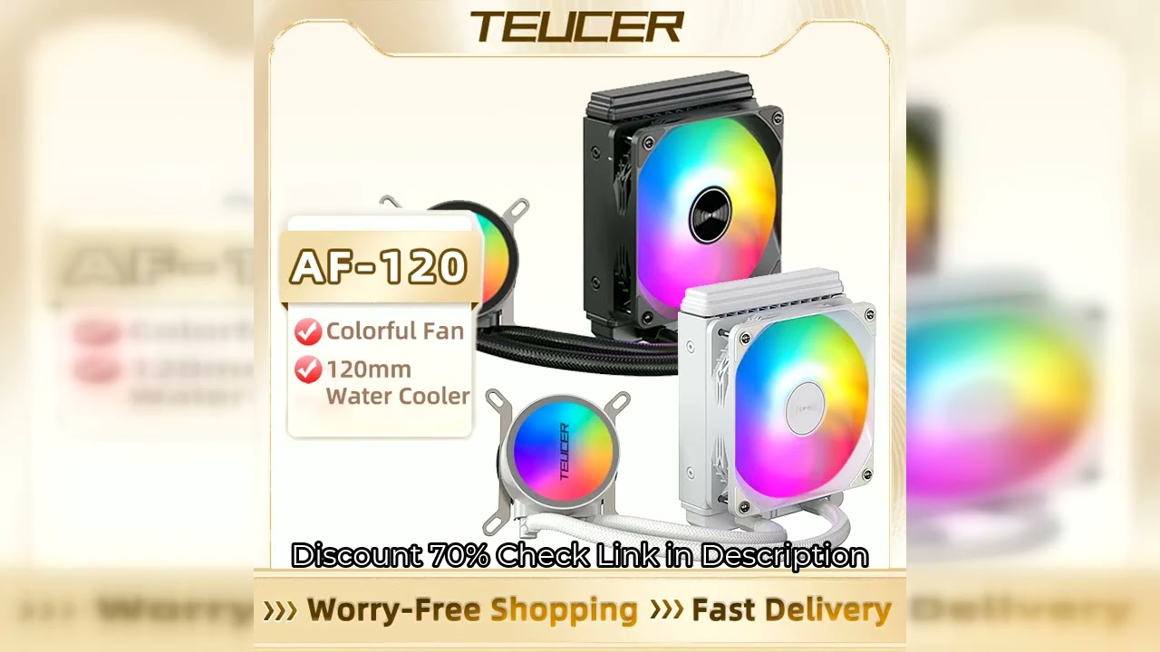 TEUCER AF-120 Water Cooler 12cm RGB Fan Processor Heatsink 120mm PC Water Cooling Radiator For intel