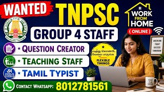 Wanted TNPSC Group 4 staff 2026/ online job/work from home/ winxclass