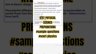 Ktet Physical Science 3 Questions