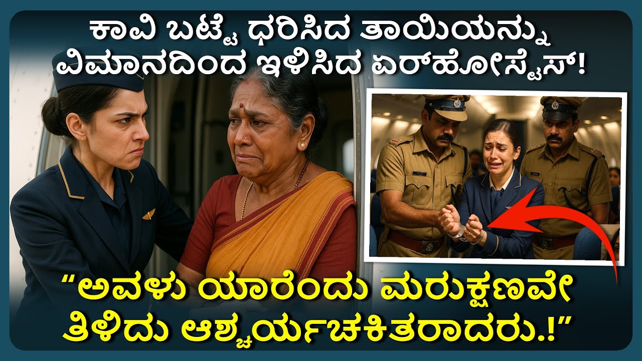 ಕಾವಿ ಸೀರೆಯಲ್ಲಿ ತಾಯಿಯನ್ನು ವಿಮಾನದಿಂದ ಇಳಿಸಲು, ಏರ್‌ಹೋಸ್ಟೆಸ್ ಶಾಕ್!