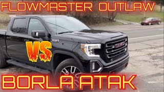 GMC Sierra 6.2L AT4: FLOWMASTER OUTLAW Vs BORLA ATAK