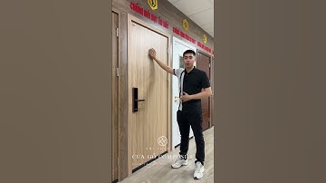 Cửa gỗ nhựa composite khóa từ