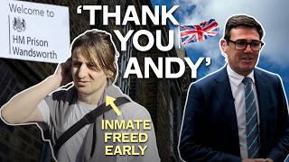 Early release prisoner personally thanks Andy Burnham as he leaves HMP Wandsworth