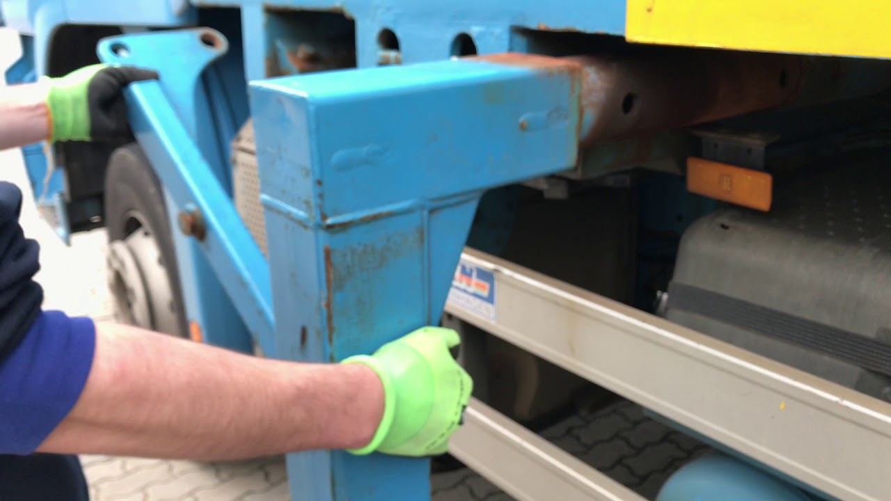 LKW Wechselbrücke aufbrücken Wechselaufbau ankoffern Wechselkoffer ankoppeln Logistik Anleitung