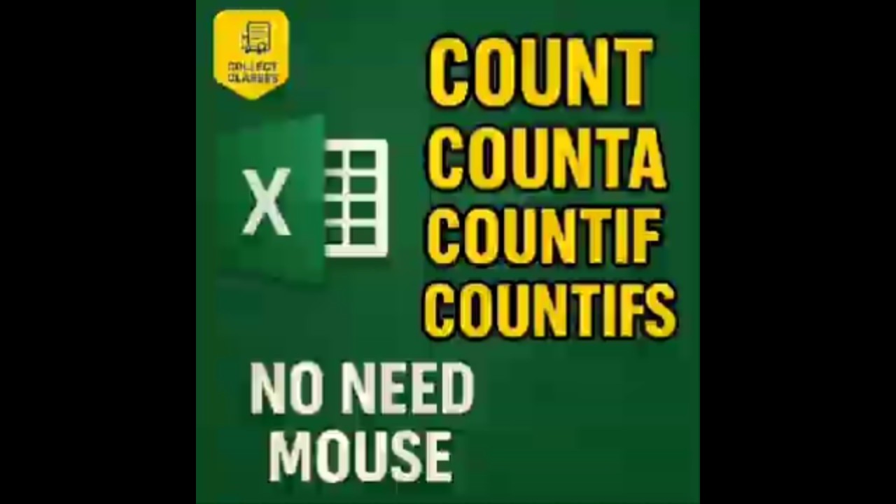 COUNT Everything in Excel! Learn COUNT, COUNTA, COUNTBLANK, COUNTIF, COUNTIFS Part - 1 #excel