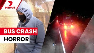 Truckie's court confession - How his rundown rig caused a horrific school bus crash | 7NEWS