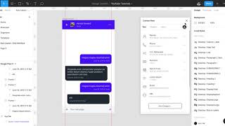 Figma : Auto Layout : Chat Interface