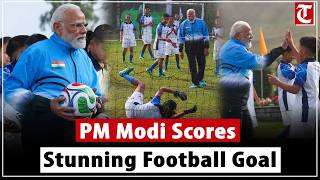PM Modi scores in Sikkim football match, celebrates joyful moment with youth screenshot 3
