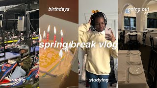 productive spring break vlog 🍰 birthdays, going out, studying ⊹₊ ⋆