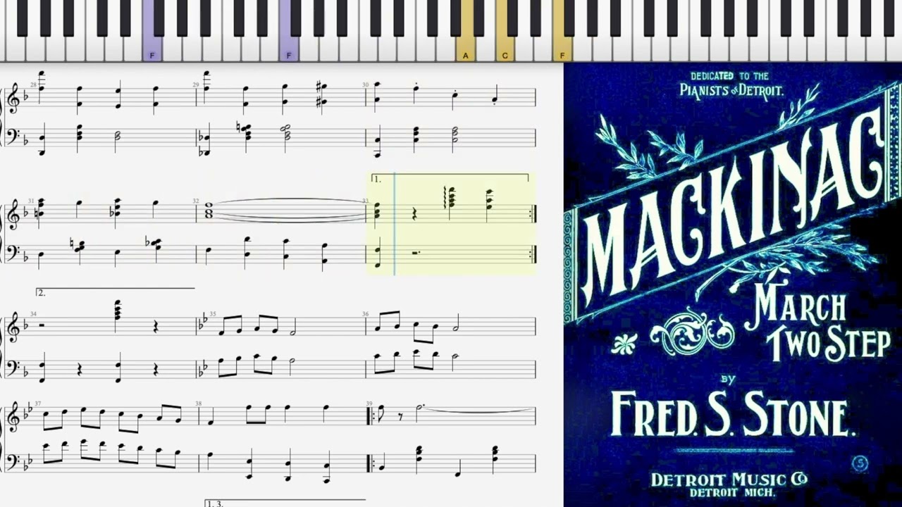 Mackinac by Fred Stone (1896, March piano)