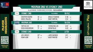 Mosman 2nd v Sydney 2nd