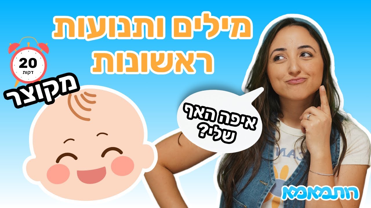 בואו נלמד על חלקי הפנים 🎵 לפעוטות וקטנטנים עם רותמאמא | מילים ותנועות ראשונות | מספרים צבעים ועוד!