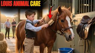 Prince Louis spends a morning at a junior equestrian" center to learn the responsibilities of animal