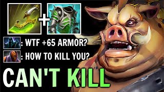 -90% DAMAGE +65 ARMOR Swift Blink Bristleback 1v5 Can't Kill vs AM Late Most Imba Hero in Dota 2