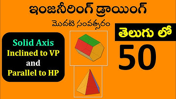 Case 4 Solid Axis inclined to VP and Parallel to HP for Hexagonal Prism and Pentagonal Pyramid