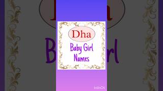 Baby Girl Names Start with with 'Dha' 🥰#uniquenames #modernnames #trending #yt #ytshorts #babynames