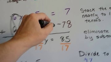 Grade 8 Math #8.4b, Elimination Method - Multiply and Subtract