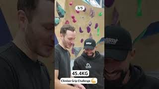 Testing Climber Grip Strength pt.1 #climbing #bouldering #indoorclimbing #gripstrength #shorts