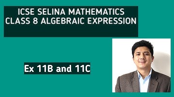 ICSE SELINA CLASS 8 Algebraic Expression Ex 11B and 11C