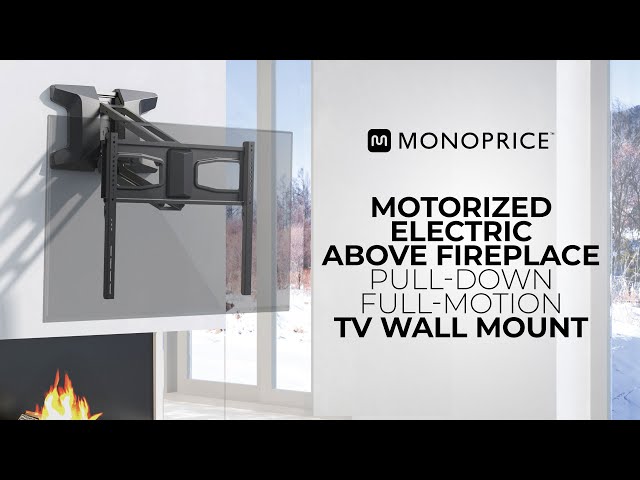 44168 Assembly and Installation Monoprice Motorized Electric Above Fireplace  Pull-Down TV Wall Mount - YouTube
