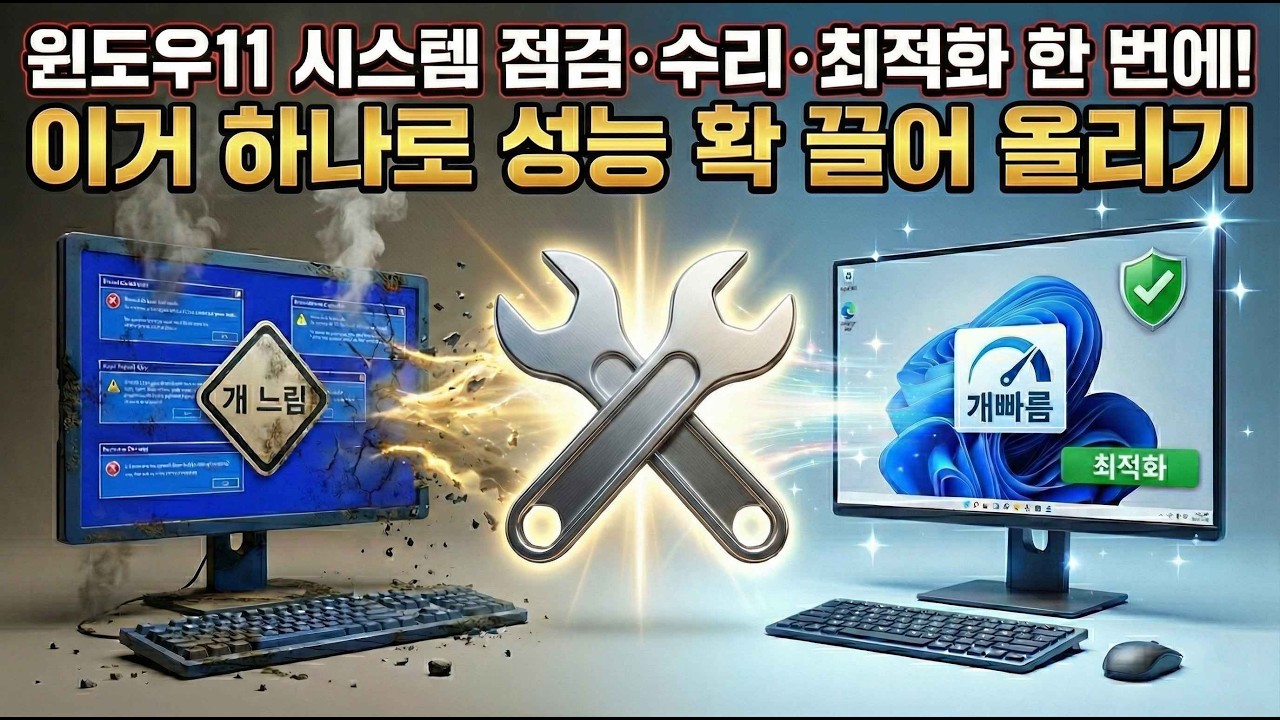 윈도우11 시스템 점검·수리·최적화 한 번에! 이거 하나로 성능 확 끌어 올리기