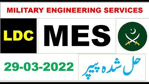 MES LDC Complete solved Paper held on 26 03 2022,with PDF