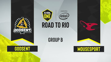 CS:GO - GODSENT vs. mousesports [Overpass] Map 1 - ESL One: Road to Rio - Group B - EU