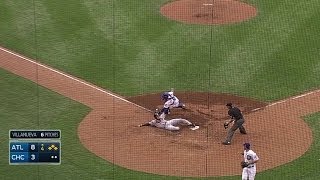 ATL@CHC: J. Upton hits a bases-clearing double