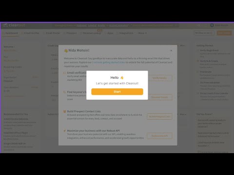 Clearout Dashboard & Features Overview -  Email Verifier | Email Finder | Prospecting Tool - video from Clearout
