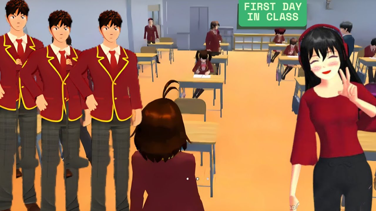 First Day in classroom Every Body Emotional  || SAKURA School Simulator