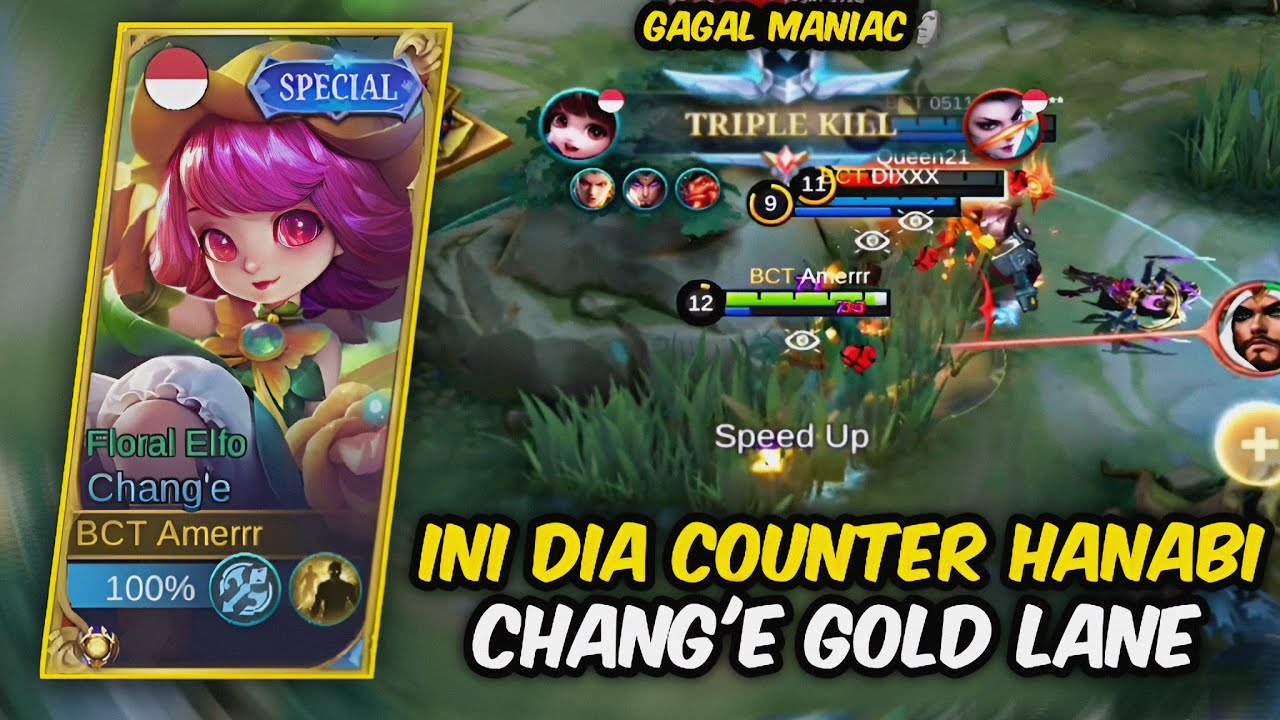 INI DIA COUNTER HANABI YANG SEBENARNYA - CHANG'E GOLD LANE - BEST BUILD CHANG'E TERBARU ~ MLBB