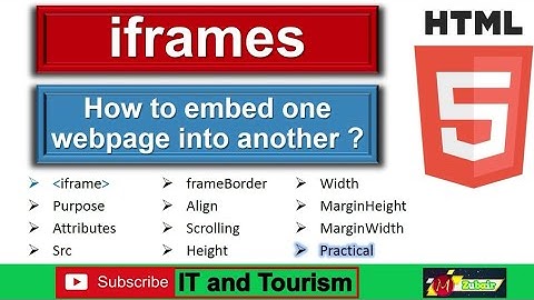 iframes in HTML , How to embed one webpage into another