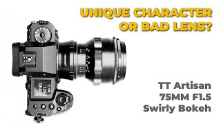 TTartisan 75mm F1.5 Swirly Bokeh on 3 different sensor sizes
