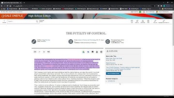 How to Highlight and Take Notes in Gale OneFile