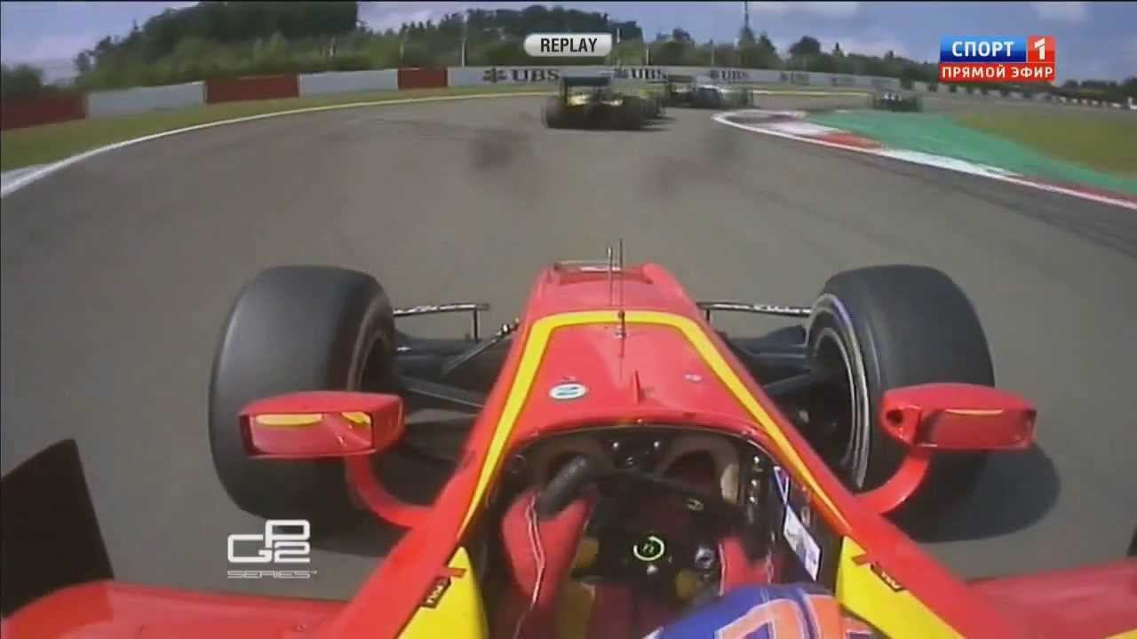 GP2 Series 2013 Battle for the podium at the finish  Nurburgring Race 1