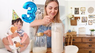DITL of a SAHM | Sourdough Process, Thrift Haul, and ROWANS BIRTHDAY!