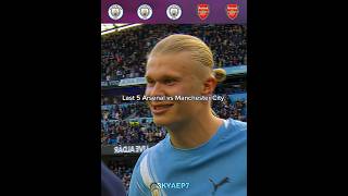 Last 5 Arsenal Vs Man City 💀