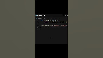 Check Is it Anagram Program |  Python Coding for Beginners | Python Program #4 #shorts #coding