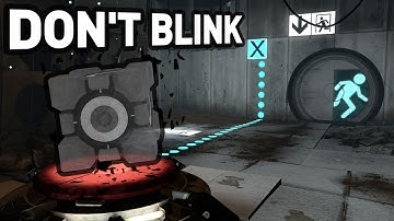 Portal 2 but Objects Disappear when you Look Away