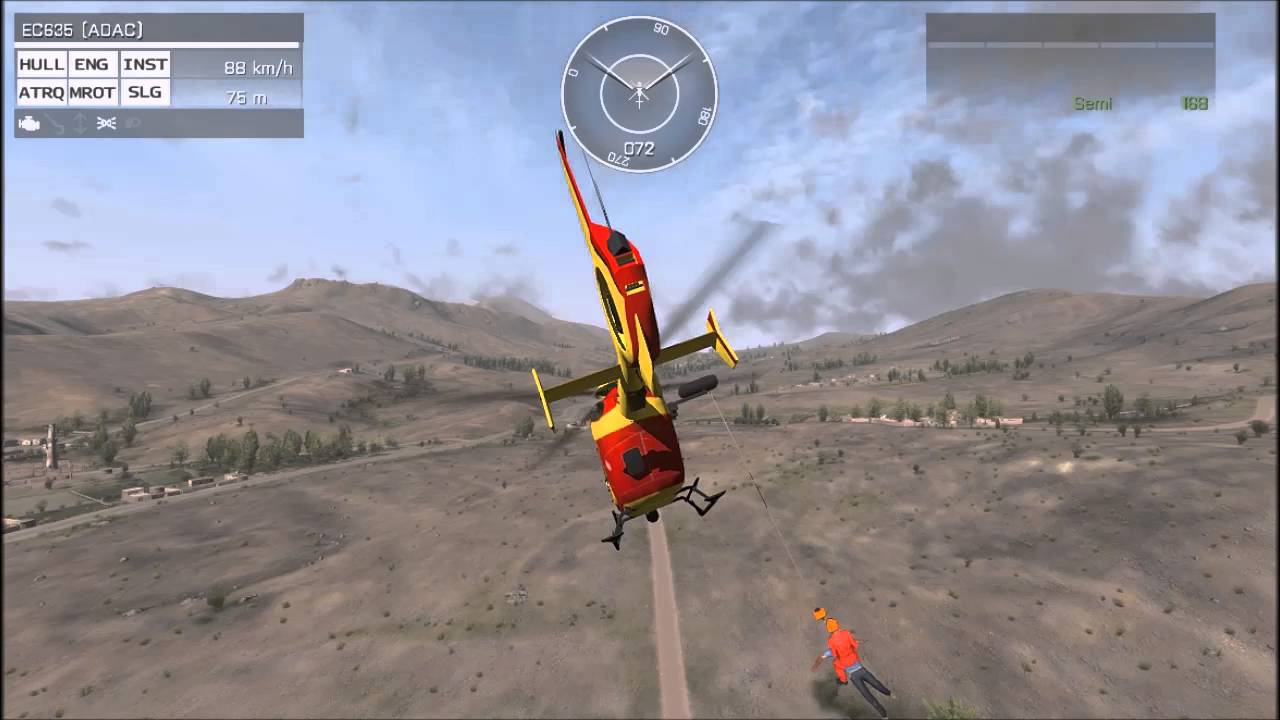 AEROSPATIALE AS 350 Écureuil Sécurité civil rouge avec treuil
