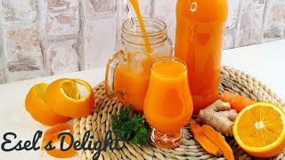 A Very Rich Immune Booster Shot Juice Carrot, Ginger, Turmeric And Orange Enjoy