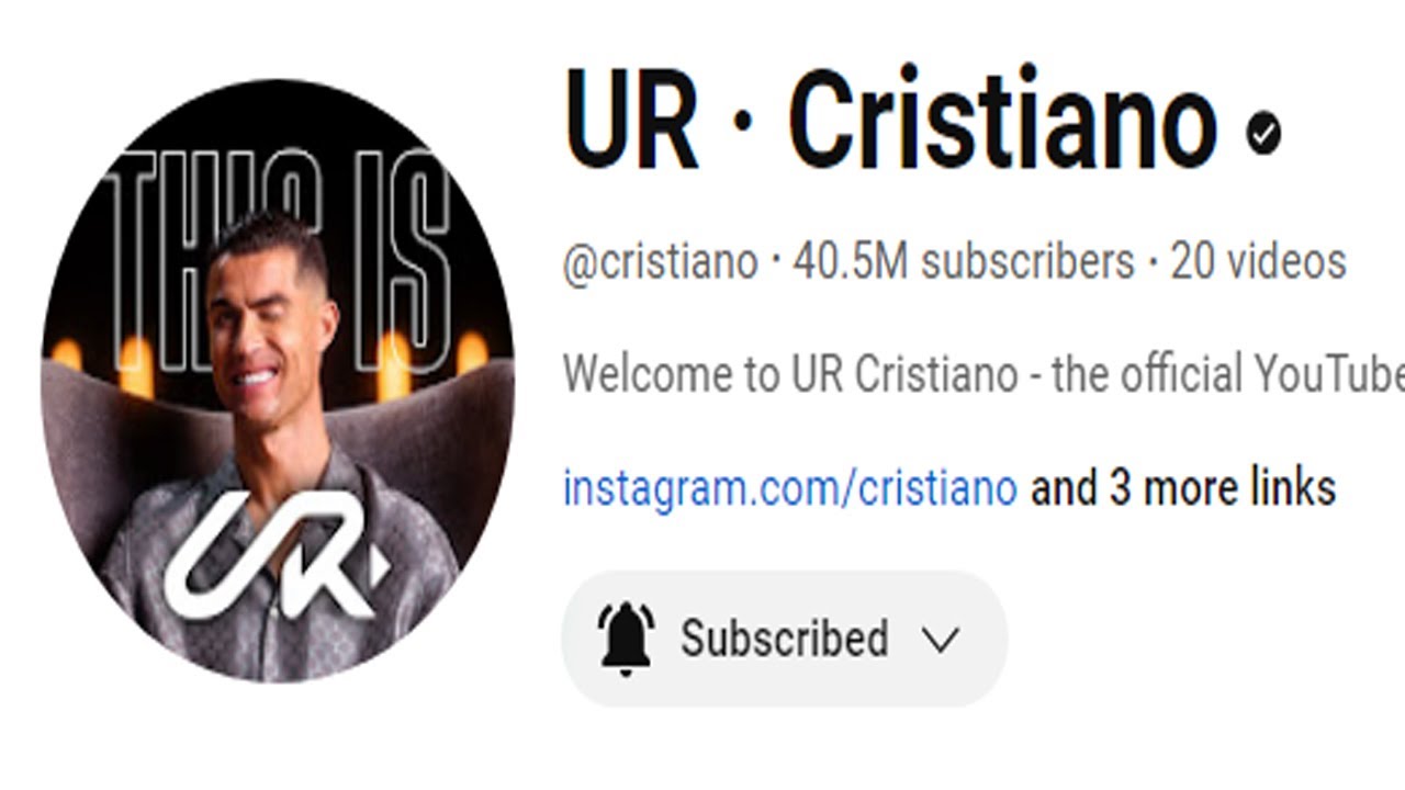 ur.cristiano |ronaldo official account| ronaldo official youtube ...
