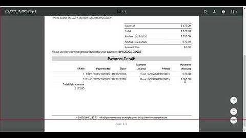 Payment Information In Invoice, Bill, Credit Note, Debit Note Odoo
