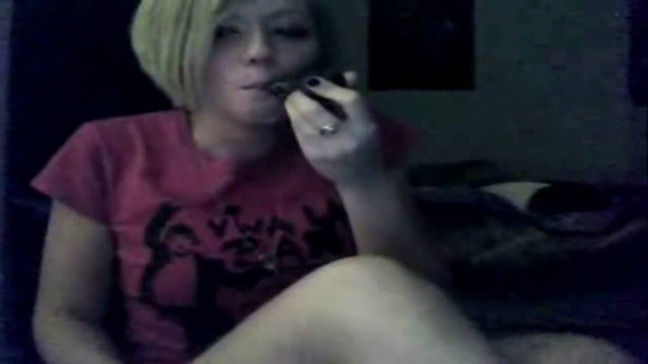 cutie blonde smokes some 420 for us