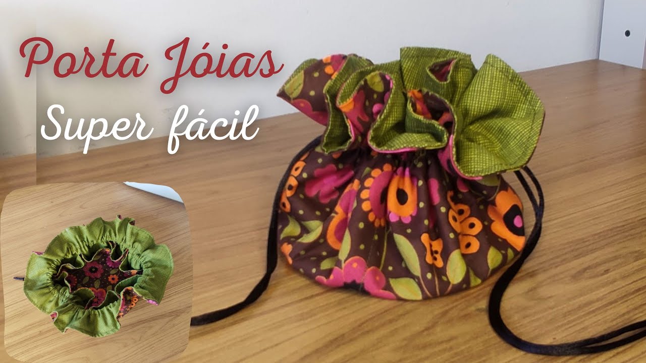 PORTA JÓIAS DE TECIDO - Passo a Passo para INICIANTES