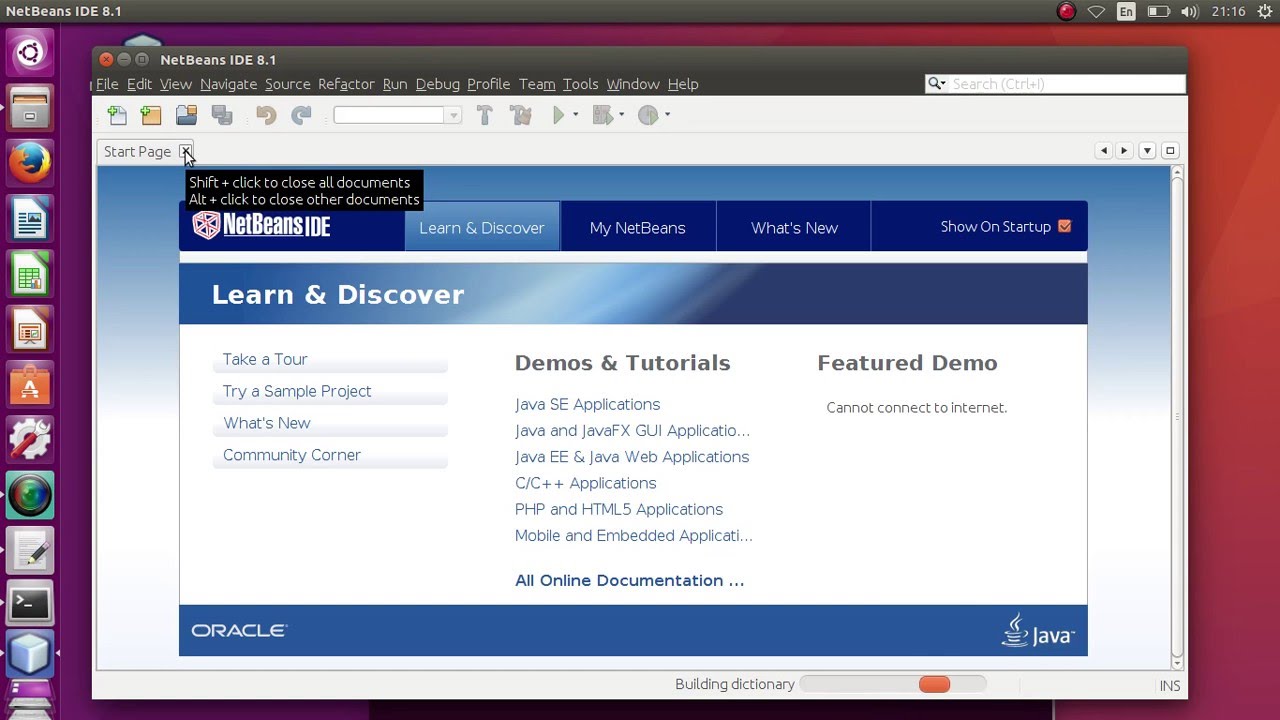 Cara Install Netbeans Dan Jdk Di Ubuntu 16 04 Xenial Xerus Youtube