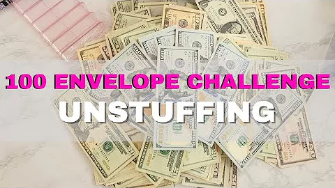 100 ENVELOPE SAVINGS CHALLENGE UNSTUFFING 🎉 | OVER $5,000+ SAVED | (GIVEAWAY CLOSED)