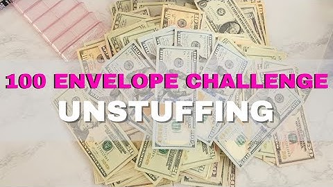 100 ENVELOPE SAVINGS CHALLENGE UNSTUFFING 🎉 | OVER $5,000+ SAVED | (GIVEAWAY CLOSED)