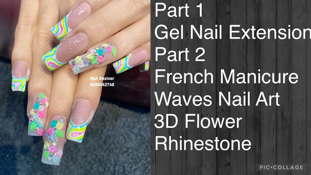 Red French Tip Nails ❤️✨ asmr / nail art / glitter nails / gel nail  extensions - YouTube